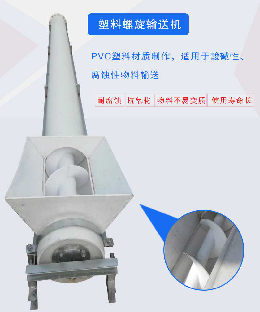 PVC塑料材质制作,适用于酸碱性、腐蚀性物料输送
